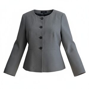 Talbots Gray Blazer Women's Size 8 Quiet Luxury Workwear Old Money Clean Girl